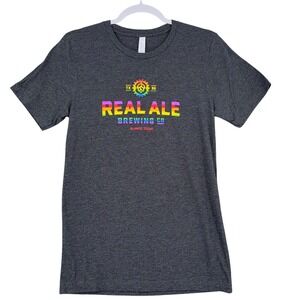 Real Ale‎ Brewing Co T Shirt Women's Small Gray Blanco Texas Graphic Tee